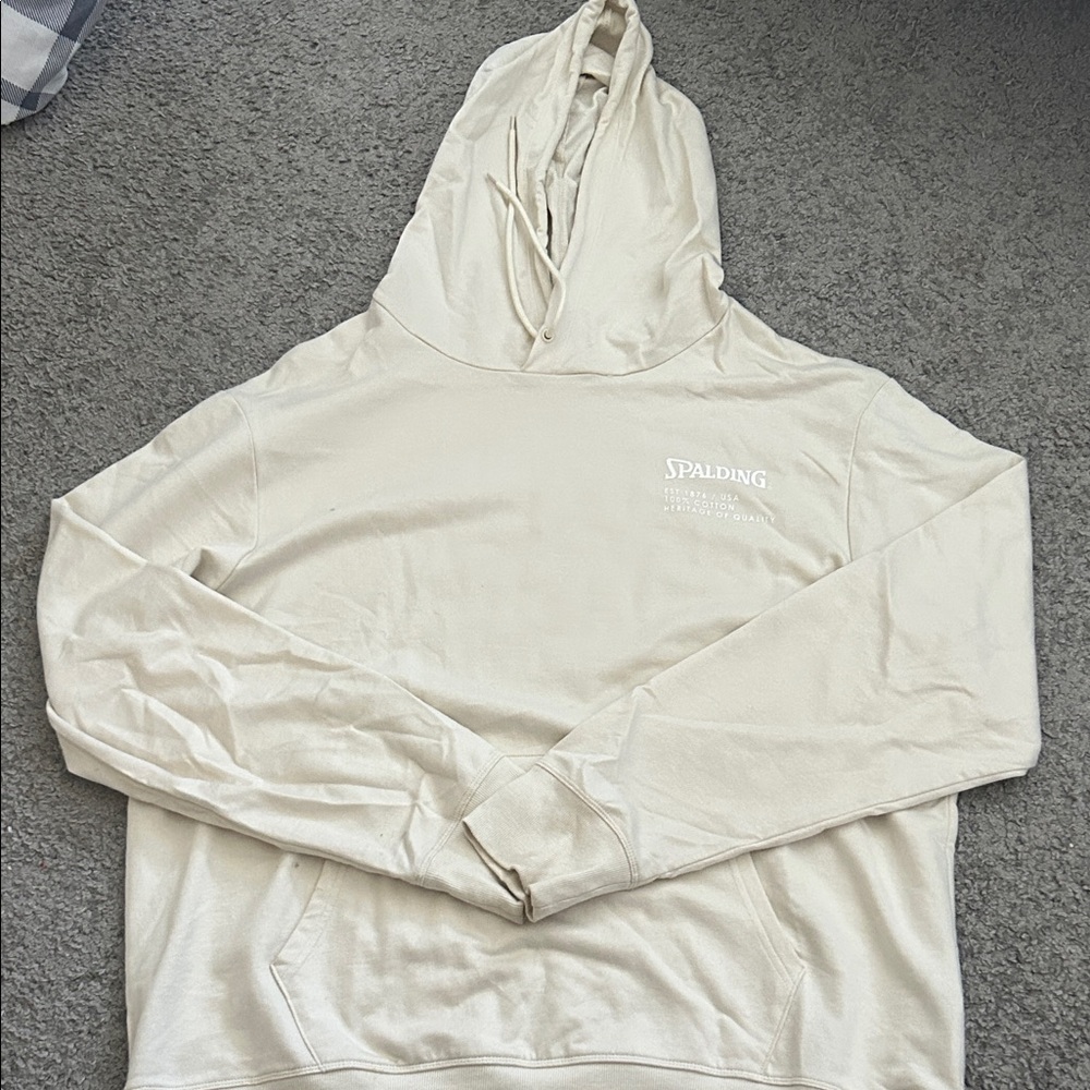 Spalding Men's Off-White Hoodie